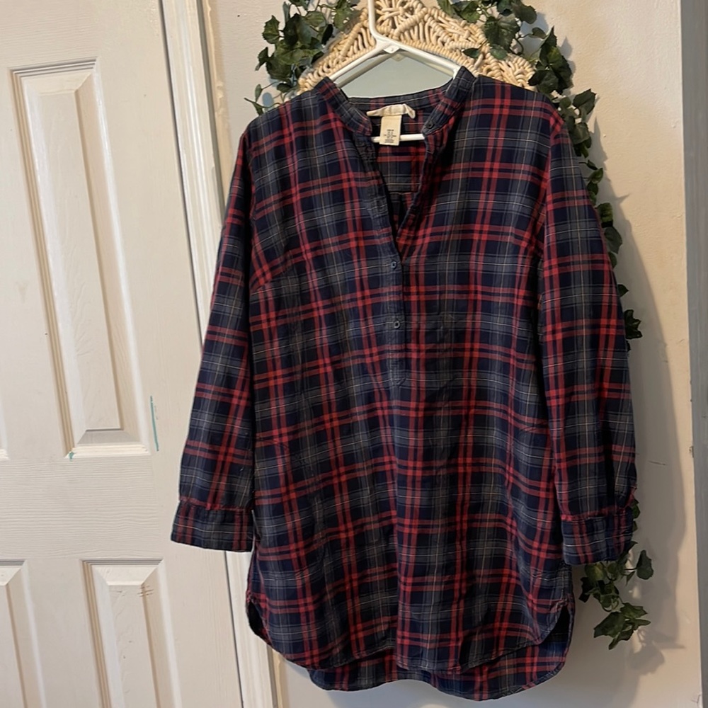 H&M flannel button up size 12